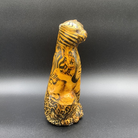 LaVie 8 1/2” Leopard African Safari Lion Giraffe Zebra Animal Print Figurine - Picture 2 of 9